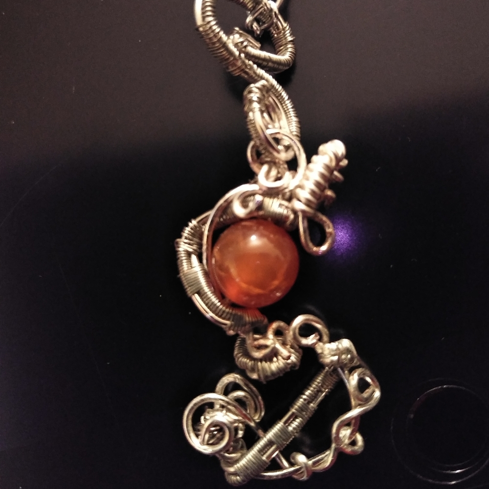 S script pendant necklace